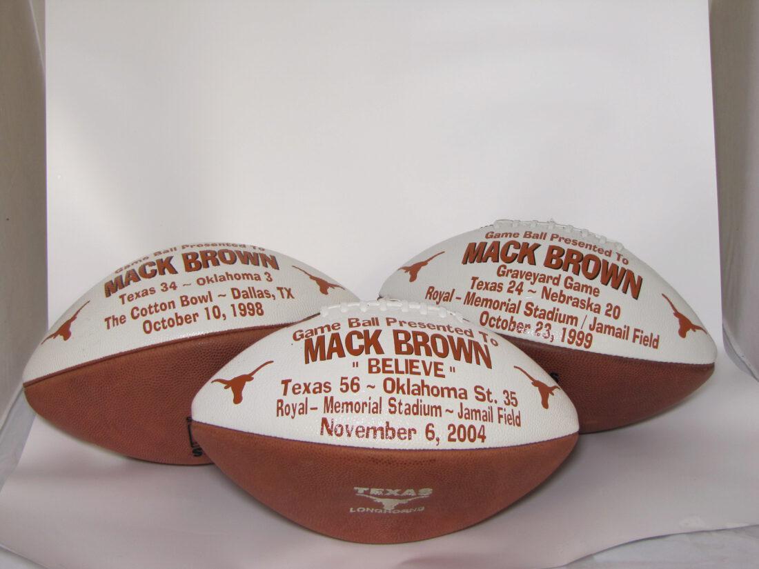 Mack Brown’s Commemorative Footballs