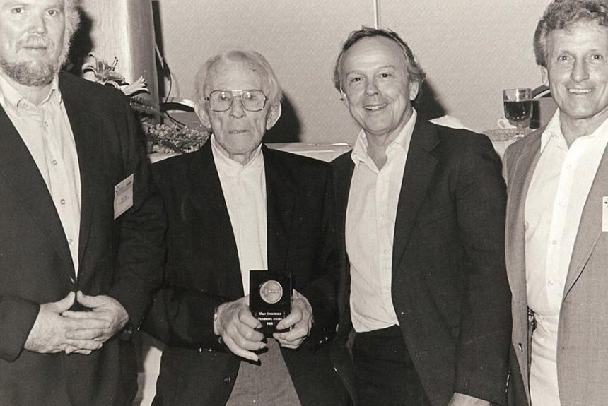 Terry Todd, Milo Steinborn and Henry Steinborn, when Milo was honored by the NSCA