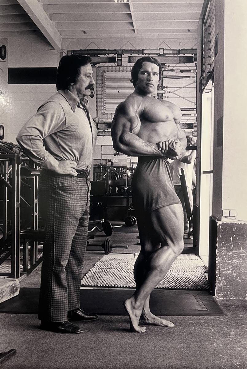 Joe Weider with Arnold Schwarzenegger, the living manifestation of his long-held dream of a man who could carry the sport of bodybuilding into the mainstream of American culture.