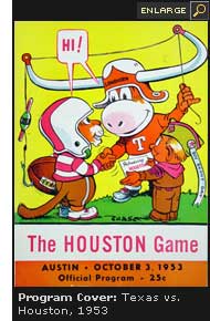 Cover of Texas vs Houston 1953 Football Game Program