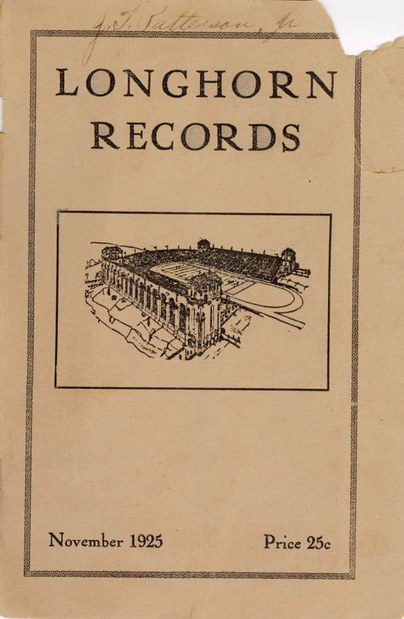 1925 UT Longhorn Football Records