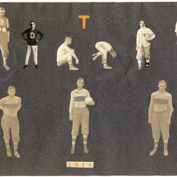 Page from UT at Austion 1911 Football Scrapbook