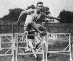Hurdle event at track meet.