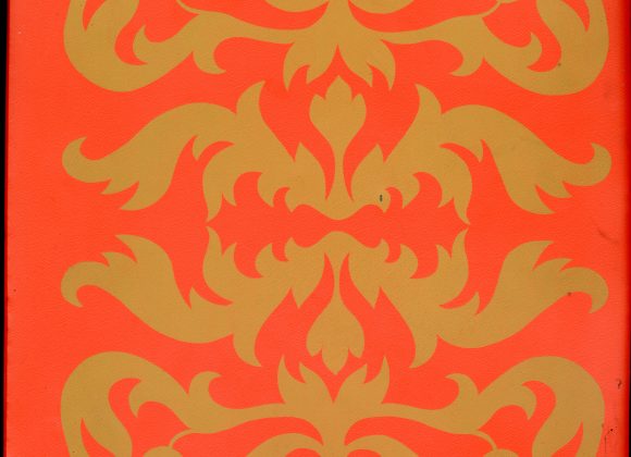 ut_mtn_barnes_bruce_01 Red Cover with gold leafy patterned of a scrapbook
