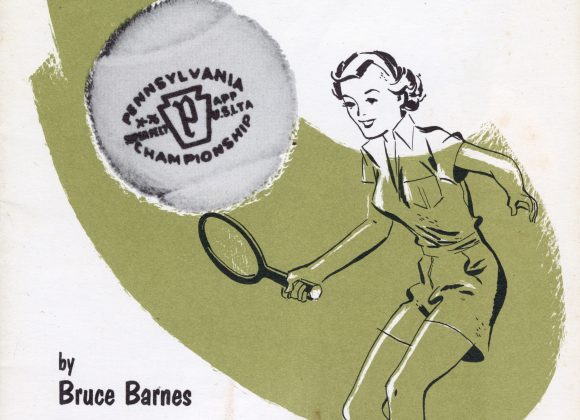 ut_mtn_barnes_bruce_Tennis_Fun_and_Fundamentals_01 Cover of the pamphlet titled Tennis Fun and Fundamentals by Bruce Barnes