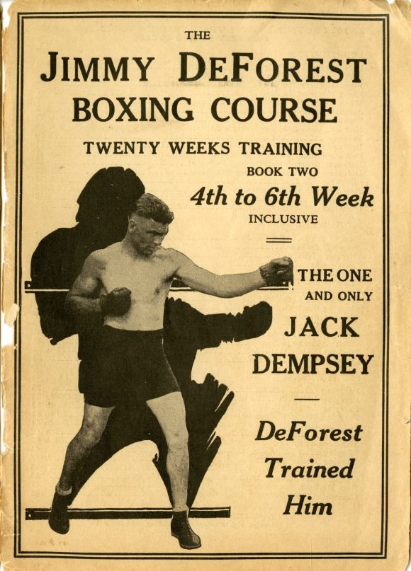 The Jimmy DeForest Boxing Course Number 1 through 6. The cover shows a boxer and information on the course
