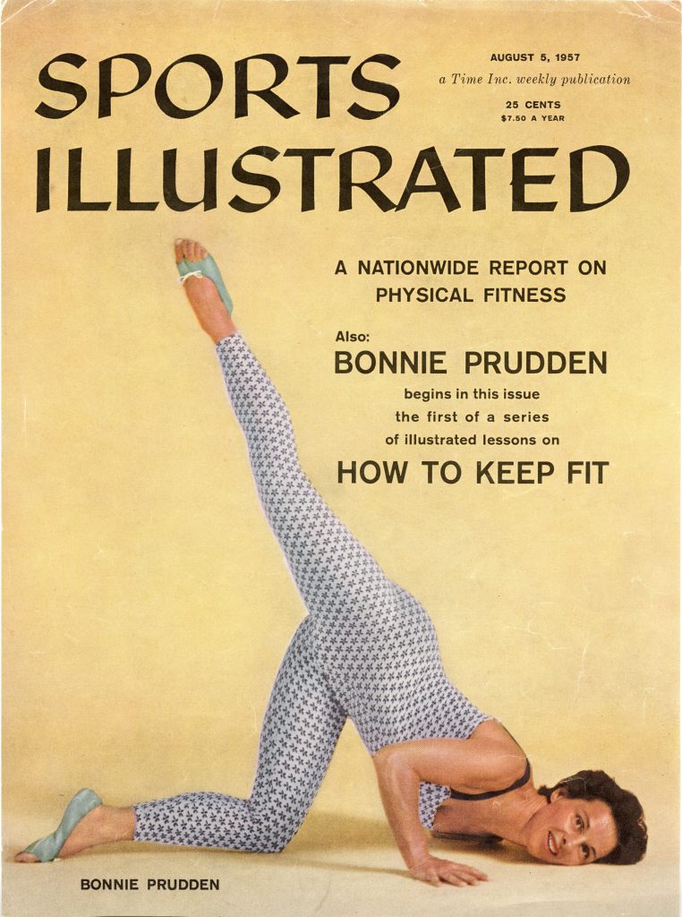 Image of Bonnie Prudden on cover of Sports Illustrated magazine.
